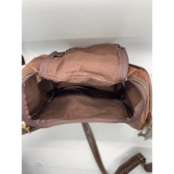 Milano Womens Baguette Bags Brown Patchwork - Picture 6 of 11